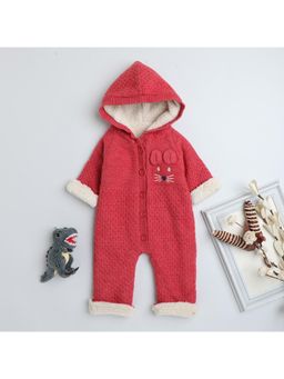 Yellow Apple - Stylish Winter Wear Kids Romper -Red