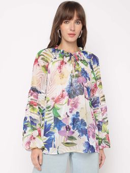 Guess - Women Multi-Color Floral Top