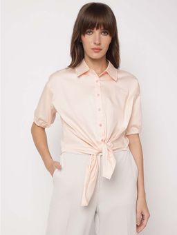Guess - Women Pink Solid/Plain Shirt