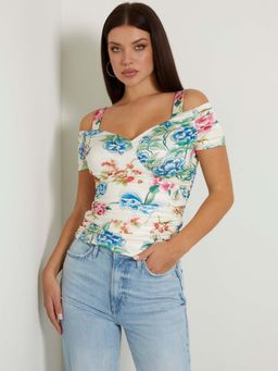 Guess - Women White Floral Top