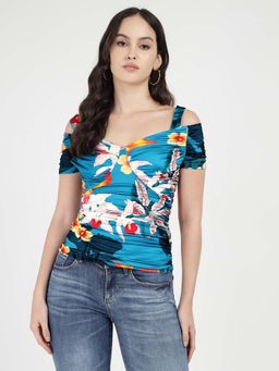 Guess - Women Blue Floral Top