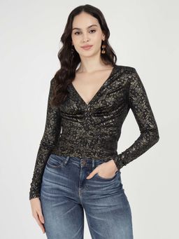 Guess - Women Black Printed Top