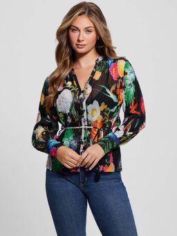 Guess - Women Multi-Color Floral Top