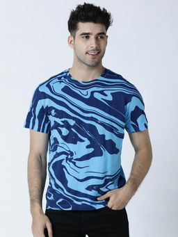 Huetrap - Mens Turq Blue Short Sleeve T-Shirt
