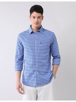 AD By Arvind - Blue Modern Slim Fit Graph Checked Shirt