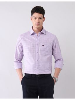 AD By Arvind - Purple Modern Slim Fit Graph Checked Shirt