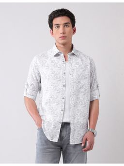 AD By Arvind - Urban Pause Grey Modern Slim Fit Shirt