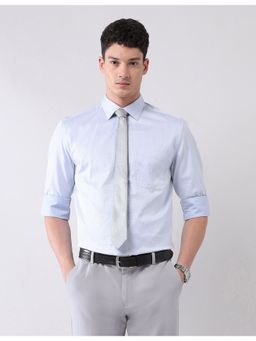 AD By Arvind - Blue Regular Fit Textured Shirt