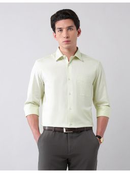 AD By Arvind - Green Regular Fit Textured Formal Shirt