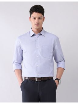 AD By Arvind - Blue Regular Fit Vertical Striped Shirt