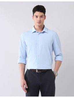 AD By Arvind - Blue Hyper Move Regular Fit Shirt