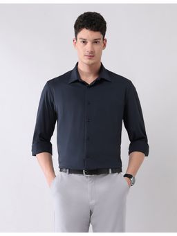 AD By Arvind - Blue Hyper Move Regular Fit Shirt