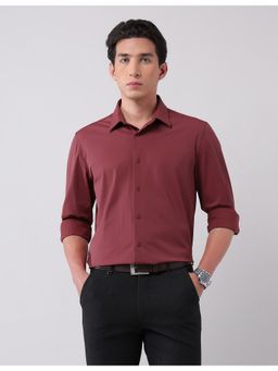 AD By Arvind - Red Hyper Move Solid Shirt