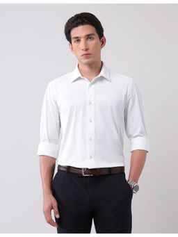 AD By Arvind - White Hyper Move Solid Shirt