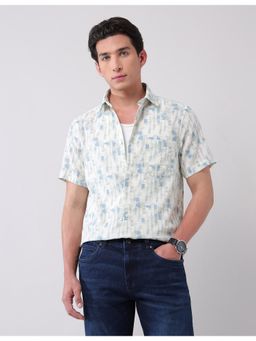 AD By Arvind - Urban Pause Blue Modern Slim Fit Shirt