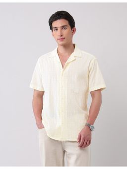 AD By Arvind - Urban Pause Yellow Modern Slim Fit Shirt