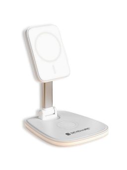 SEVENAIRE - D1850 3-in-1 Wireless Mag-Safe Charger for iPhone 12,13, iWatch 7 to 2 ,Airpods (White)