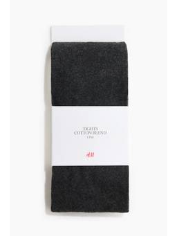 H&M - Women Grey Cotton-blend tights