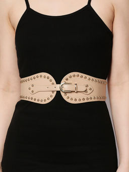 Twenty Dresses by Nykaa Fashion - Beige Stud Embellished Belt