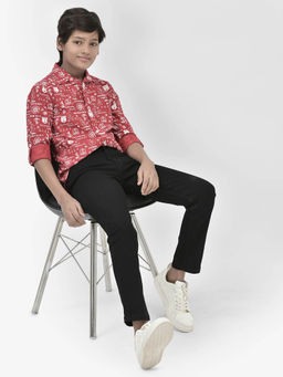 CRIMSOUNE CLUB - Boy Graphic Red Shirt