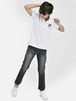 CRIMSOUNE CLUB - Boys White T-Shirt