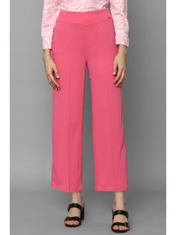 Allen Solly - Women Pink Regular Fit Solid Casual Trousers