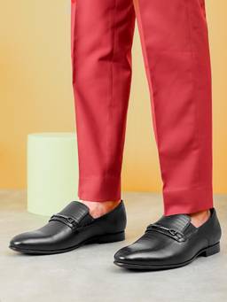Pelle Albero - Men Black Colour Leather Formal Loafers