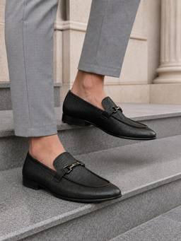 Pelle Albero - Men Black Formal Loafers