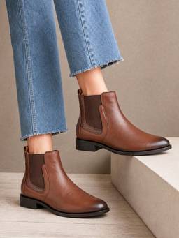 Pelle Albero - Men Brown Formal Chelsea Boots