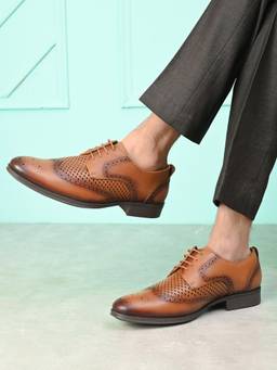 Pelle Albero - Men Tan Colour Leather Brogues