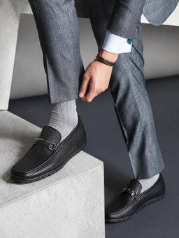 Pelle Albero - Men Black Formal Loafers