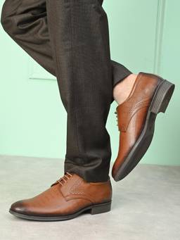 Pelle Albero - Men Tan Colour Leather Derbies