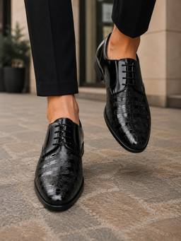 Pelle Albero - Men Black Formal Derbies