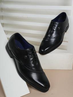 Pelle Albero - Designer Formal Leather Black Derbies