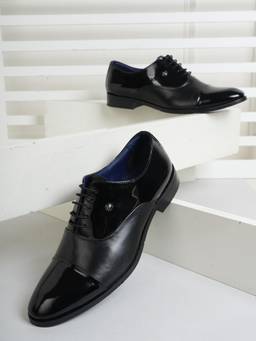 Pelle Albero - Black Partywear Formal Patent Leather Derbies