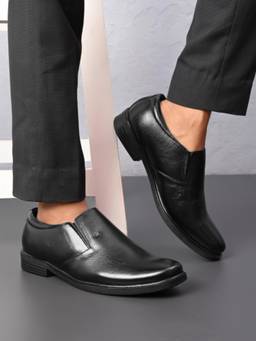 Pelle Albero - Men's Formal Comfortable Leather Black Loafers