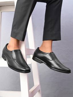 Pelle Albero - Men's Formal Comfortable Leather Black Loafers