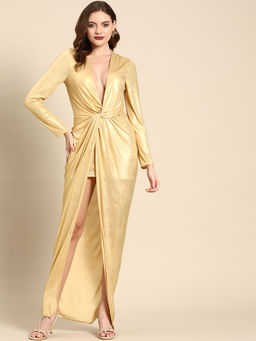 Dodo & Moa - Gold Sheath Maxi Dress