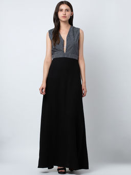Dodo & Moa - Women Black Solid Maxi Dress