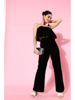 Dodo & Moa - Black Strapless Two-Piece with Ruffles (Set of 2)