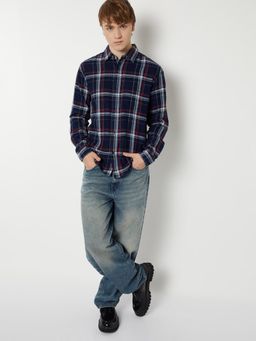max - Men Indigo Pure Cotton Regular Fit Shirt