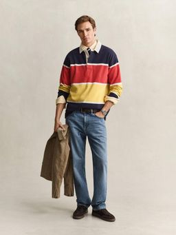 GANT - Men Multi-Colour Cotton Regular Fit Polo T-Shirt