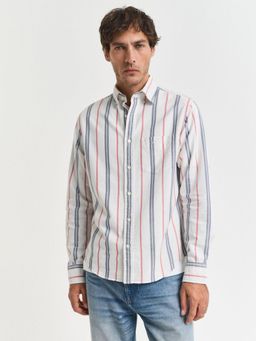 GANT - Men White Cotton Regular Fit Shirt
