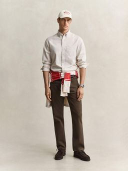 GANT - Men Beige Cotton Regular Fit Shirt