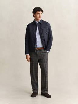 GANT - Men Navy Blue Polyamide Regular Fit Jacket