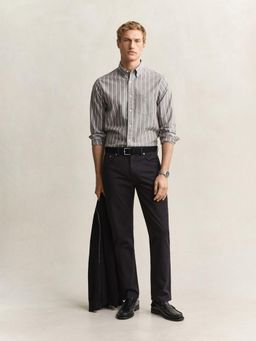 GANT - Men Brown Cotton Regular Fit Shirt