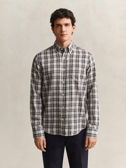 GANT - Men Off White Lyocell Regular Fit Shirt