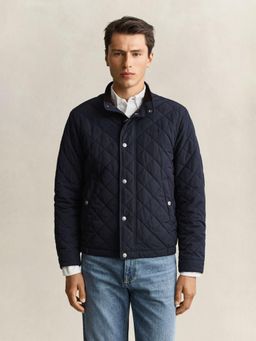 GANT - Men Navy Blue Polyester Regular Fit Jacket