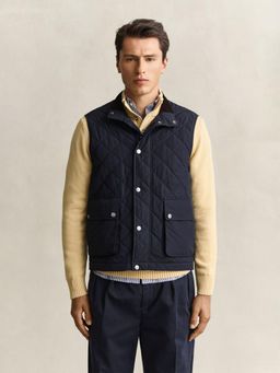 GANT - Men Navy Blue Polyester Regular Fit Jacket