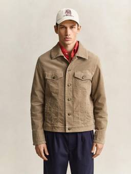 GANT - Men Beige Cotton Regular Fit Jacket